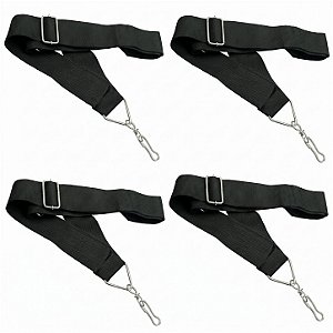 KIT 4 Talabarte alça correia 5cm 1 gancho CT5F1 Preto