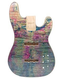 Corpo baixo JB 4 cordas ASH Burl Top Pintado MXP Boreal