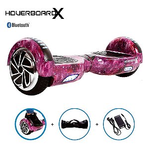 Hoverboard Skate Elétrico 6,5 Aurora Lilás Barato Bluetooth