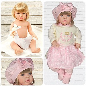 Boneca Reborn Ellen Rosa Feita De Silicone Cegonha Dolls