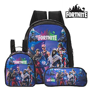 Kit Mochila Escolar Bolsa Jogo Fortnite Gamer Rodinha - Chic Outlet -  Economize com estilo!