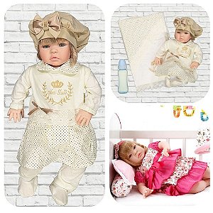 Boneca Bebe Isabela Rosa De Menina Com Roupa De Luxo Morena - Cegonha  Reborn Dolls - Boneca Reborn - Magazine Luiza