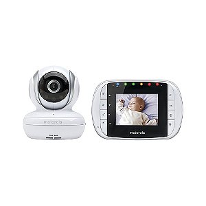 Câmera Video Monitor Motorola Sem fio Para Bebê MBP33S Com LCD Colorido de 2,8 Polegadas