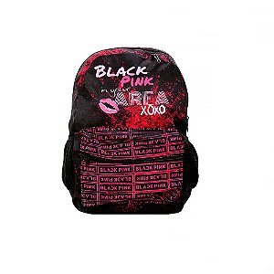 Mochila Escolar Infantil Black Pink Xoxo Grande Costas