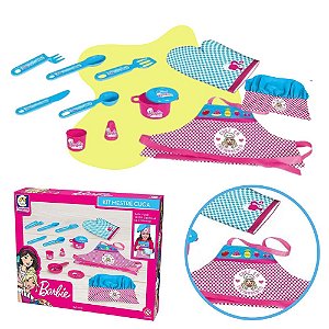 Cozinha Infantil Completa Barbie Panelinhas 15 Acessorios