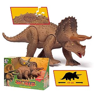 Dino World Triceratops com som Cotiplás 2089