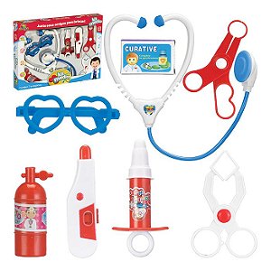 Kit Médico Brinquedo Infantil Com Estetoscópio e Acessórios