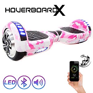 Hoverboard Bluetooth 6,5" Polegadas Rosa Militar HoverboardX