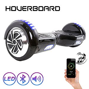 Hoverboard Bluetooth 6,5" Polegadas Preto Hoverboard Bolsa