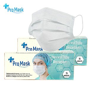 Pacote Kit 70 Máscara Descartável Para Rosto Tripla Camada P