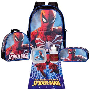 Mochila Masculina Infantil Homem Aranha Costas e Acessórios