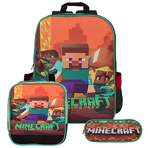 Mochila escolar jogo Minecraft - Short Fuse