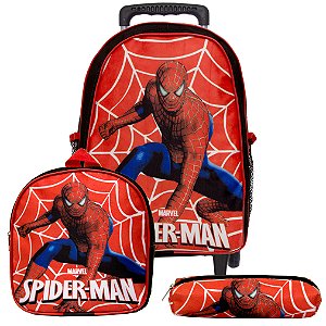 Mochila Infantil Homem Aranha Spider Man De Rodinha