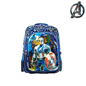 Mochila 3d Escolar Infantil De Costas Capitão América