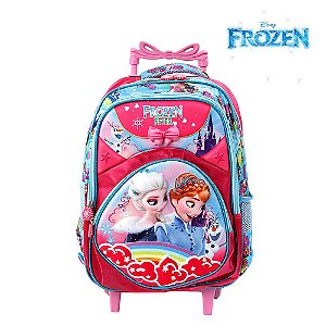 Mochila Escolar Infantil Frozen Fever Disney Com Rodinhas