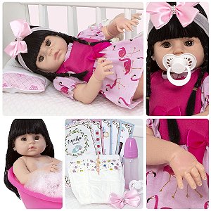 Boneca Baby Infantil de Roupa de Xodó Bege Realista - Chic Outlet -  Economize com estilo!