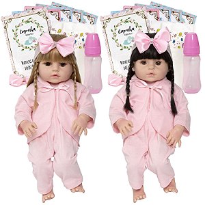 Bebe Reborn Gêmeos Casal Pandinha Girafinha Baby Com Itens - Chic Outlet -  Economize com estilo!