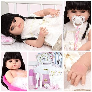 Bebê Reborn Realista De Silicone 20 Itens