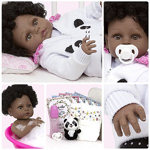 Boneca Bebe Reborn Recem Nascida Silicone Com Lindos Itens - Chic Outlet -  Economize com estilo!