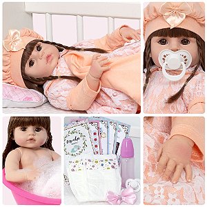 Bebê Reborn Realista Corpo 100% Silicone - Boneca Reborn Original