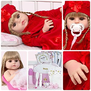 Boneca Bebê Reborn Barata Siliconada Linda Baby Dolls Loira - Chic Outlet -  Economize com estilo!