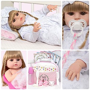 Bebe Boneca Reborn Silicone Realista Princesa Com 24 Itens - Cegonha Reborn  Dolls - Bonecas - Magazine Luiza