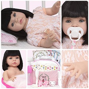 Bebe Reborn Menina Bailarina Boneca Realista Silicone Luxo - Chic