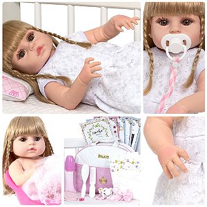 Boneca Bebe Reborn Silicone Menina Realista com Acessórios - Chic Outlet -  Economize com estilo!