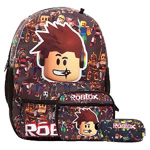 Kit Mochila Infantil Masculina Costa Roblox Lancheira Estojo