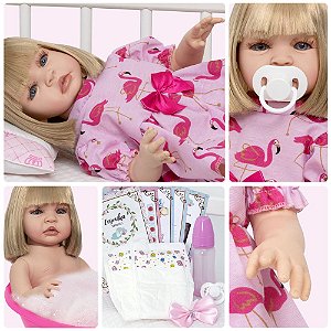 Boneca Bebe Reborn Barata Menina Princesa Enxoval - USA Magazine