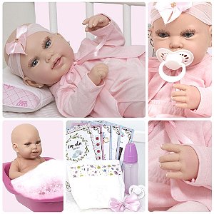 Boneca Reborn Gêmeos Realista Casal 43cm Com Kit Acessórios - Chic Outlet -  Economize com estilo!