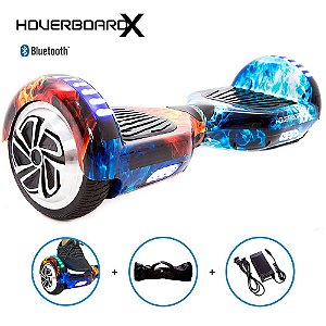 Hoverboard Infantil 6,5 Polegadas Led Bluetooth Fogo e Gelo