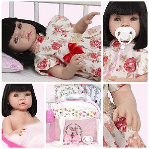 Boneca Baby Reborn Com Jogo de Roupa de Arco-Iris Realista - Chic