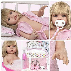 Boneca Bebe Reborn Silicone Girafinha Menina 48cm Realista - Chic Outlet -  Economize com estilo!