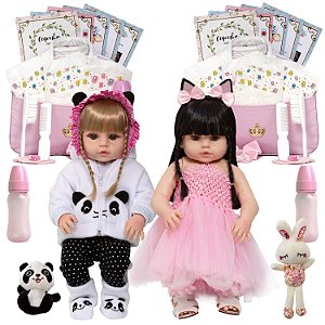 Boneca Bebe Reborn Silicone Girafinha Menina 48cm Realista - Chic Outlet -  Economize com estilo!