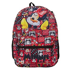 Mochila Infantil Feminina Minnie Costas Juvenil Vermelha