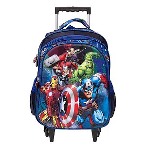 Mochila Infantil Vingadores Rodinha 3D Passeio Aulas Toys 2U