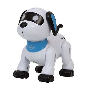 Cachorro Robô De Controle Remoto Inteligente Acrobata Branco
