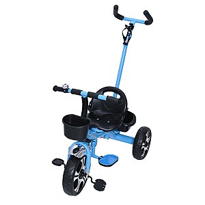 Triciclo Infantil Com Empurrador Azul 7630 - Zippy Toys