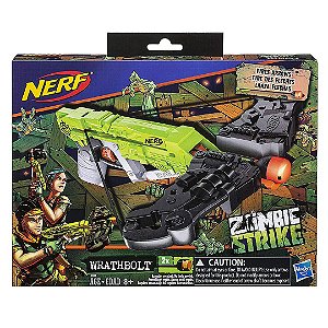 Atirador Lançador de Dardos Nerf Wrathbolt Zombie Strike