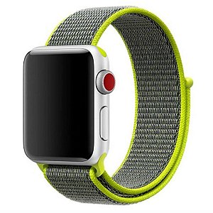 Pulseira Nylon Sport Loop Para Apple Watch 42mm - Verde