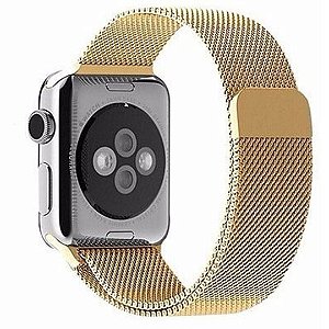 Pulseira Milanese Magnética Para Apple Watch 42mm - Dourado