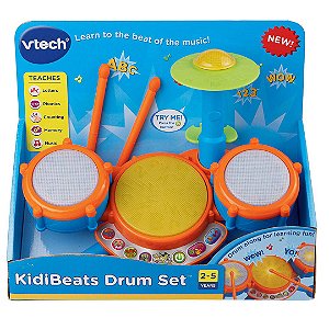 Conjunto de Baterias Eletrônico Vtech Infantil com Baquetas e Melodias e Luzes