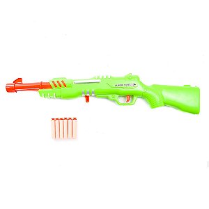 Super Rifle Brinquedo Blaster Shotgun Atira Dardos Soft