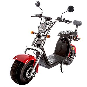 Moto Scooter Elétrica CityCoco 1500W Bateria 20Ah Vermelha H10