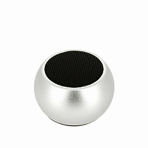 Mini Caixa De Som Portátil Prata Wireless Speaker