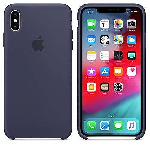 Capa para Iphone XS MAX Silicone Case Apple Azul