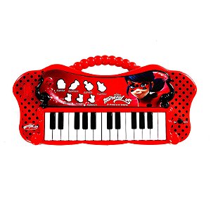 Teclado Infantil Da Ladybug - Eletrônico Com Entrada Para Mp3 - Fun