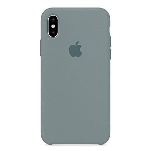 Capa Iphone X Silicone Case Apple Cinza Espacial