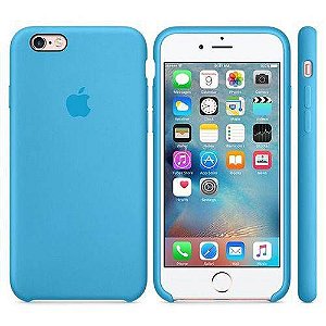 Capa Case Iphone 7 e 8 Silicone Apple Azul Bebê